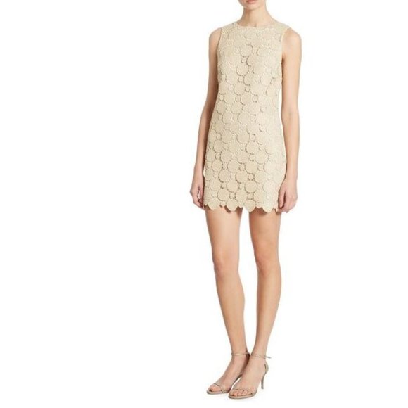 Alice + Olivia Dresses & Skirts - Alice & Olivia - Clyde A-Line Shift Mini Dress, Gold